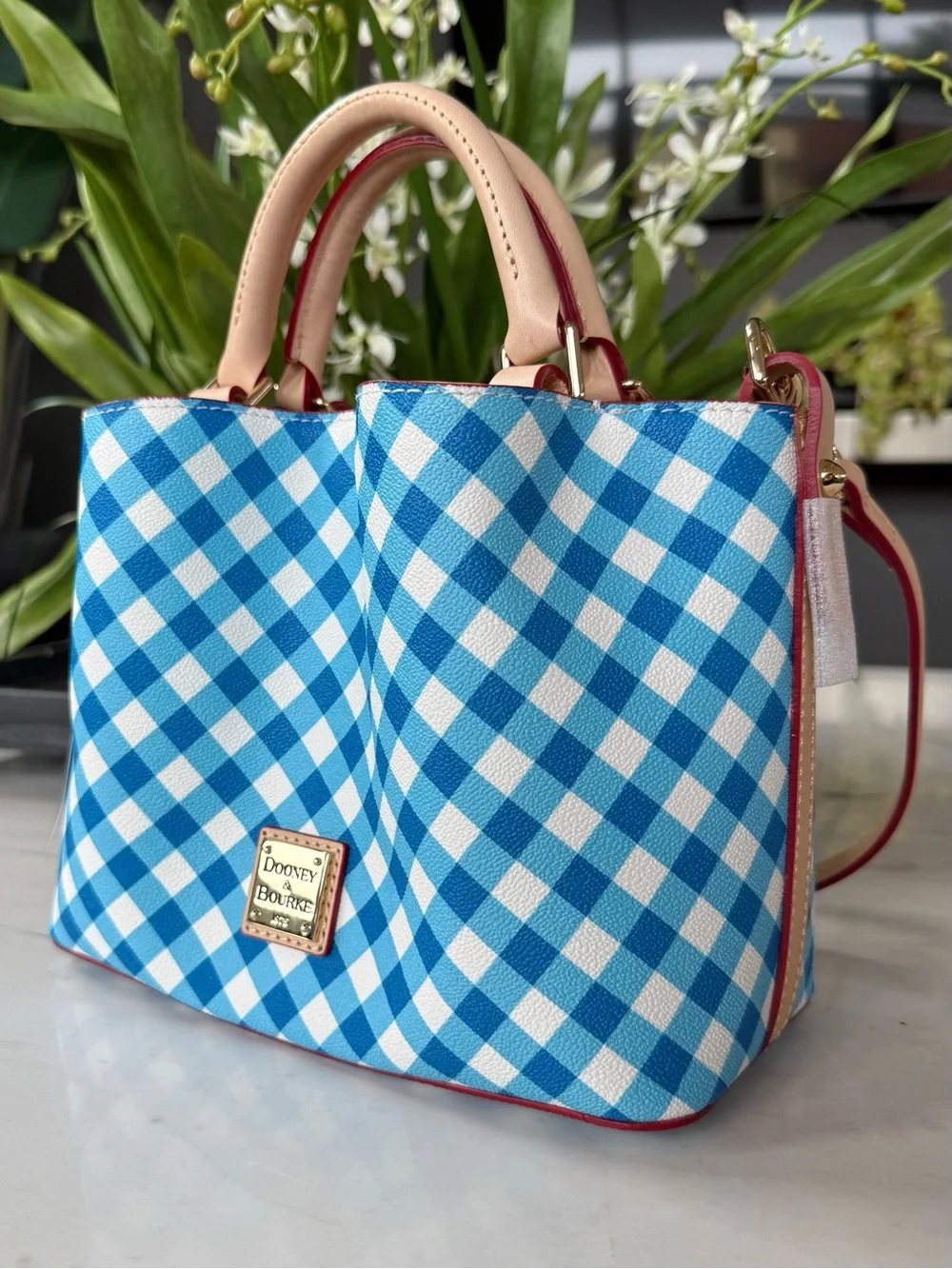 New Dooney & Bourke Mini Barlow Cotton/Leather Bag